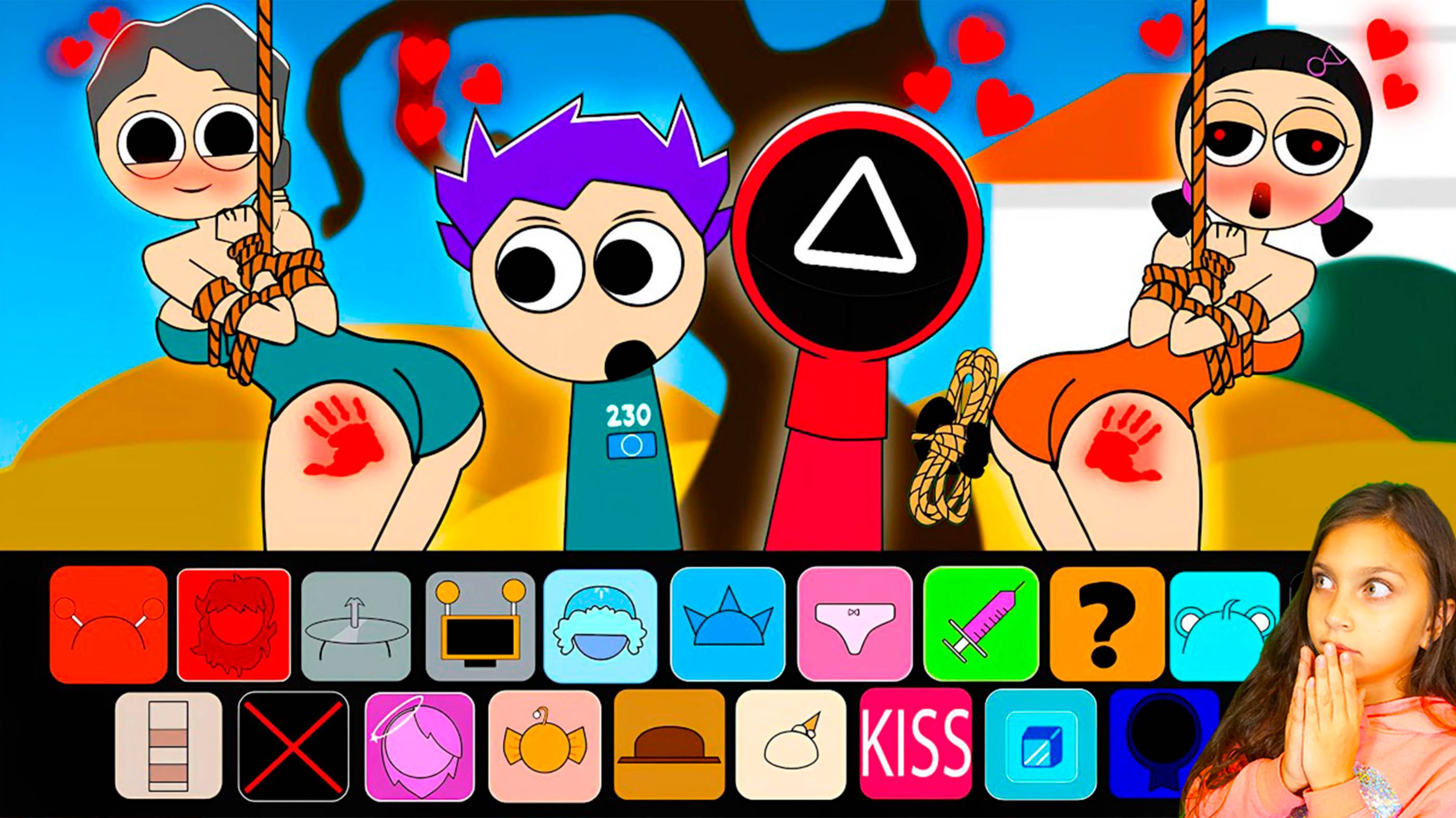 КАЛЬМАР УНИЧТОЖАЕТ СПРУНКИ... Incredibox Sprunki Валеришка