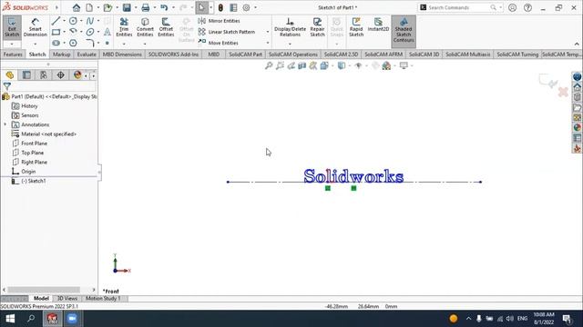 Solidworks (English) 10_DAY: Text and Point commands in sketch environment #solidworks #sketch смотреть онлайн