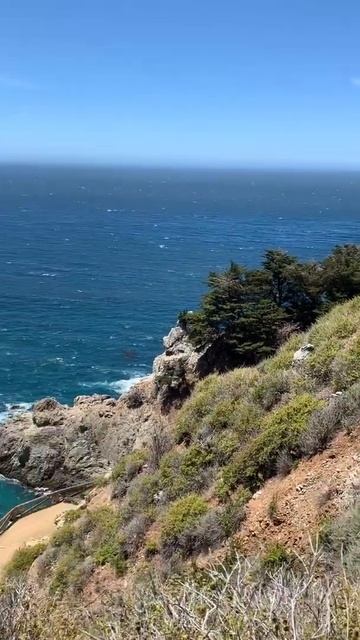 McWay Falls Big Sur - Waterfall in the Ocean! shorts