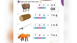 1) Ox Ph 2 Unit 6 short o (fox, log)