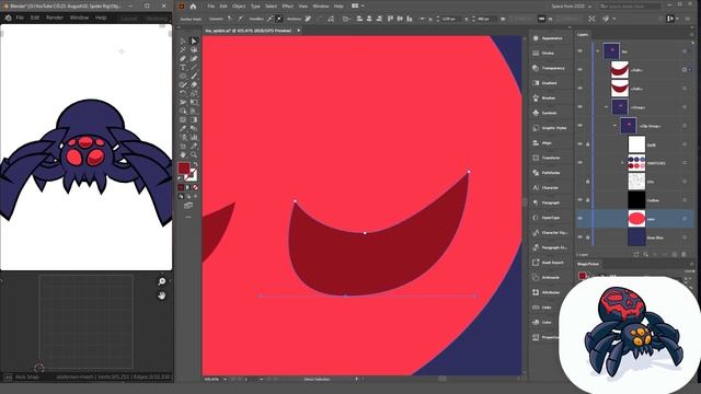 Modeling a 3D Spider Character in Blender