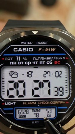 Легенда на Wear OS Casio F-91W