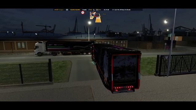 ETS2　 配信 　　ｳﾙﾄﾗﾜｲﾄﾞ2画面で配信してます。　（4K）