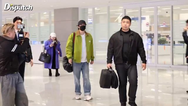 Полное видео прибытия Джина в аэропорт Инчхон с Милана OT Dispatch Korea 27.02,2025