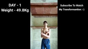 DAY- 1 l Heart Patient Boy | Skinny To Muscle Transformation | Weight - 49.8Kg