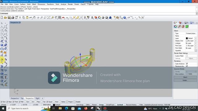 How to make round collet in rhino 5 || Round shape collet || rhino 5