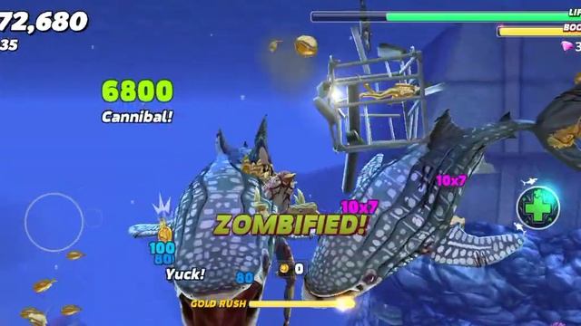 Watch Alpha Zombie Shark Zombifies sharks🦈- Hungry Shark World смотреть онлайн