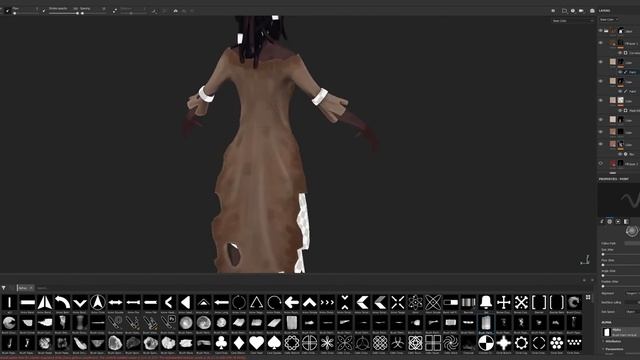 Stylized Cloth Texturing in Substance Painter | Full Progress, Timelaps X2