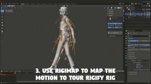 Blender RigiMap Addon - tutorial ActorCore Motions