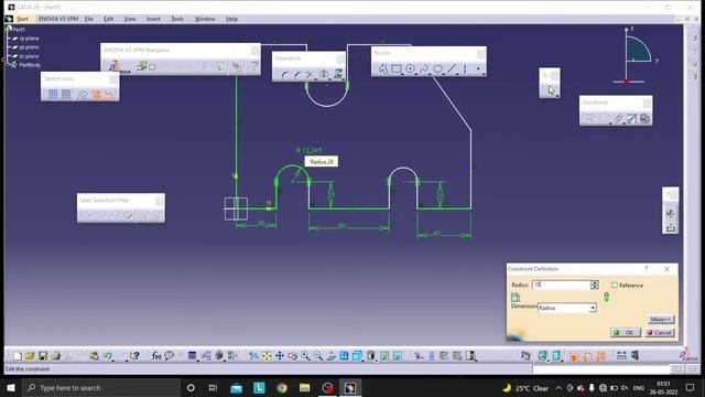 CATIA V5 R21 | 2D SKETCH | BASIC FOR BEGINNER'S | #1