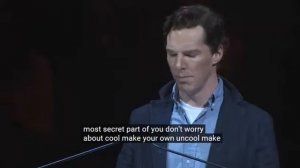Benedict Cumberbatch Just do speech