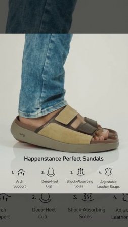 HAPPENSTANCE MEN PERFECT SANDALS FAB SANDY-BROWN