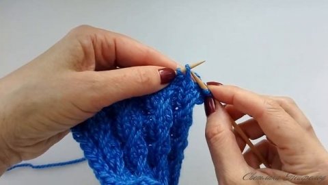 Узор спицами, пышная резинка