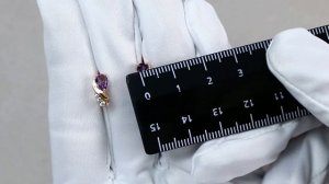 Серьги из золочёного серебра AQUAMARINE с фианитом и аметистом А4453904А-п