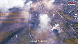 Работа ТОС-1А "Солнцепек" по позициям ВСУ, зима 2023