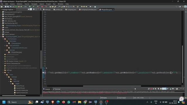 #11: Spring MVC project update company profile Java tutorial