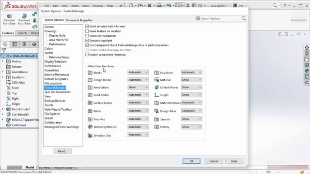 Feature Manager design tree | SolidWorks Essential | Series 08 #solidworks #solidworkstutorial