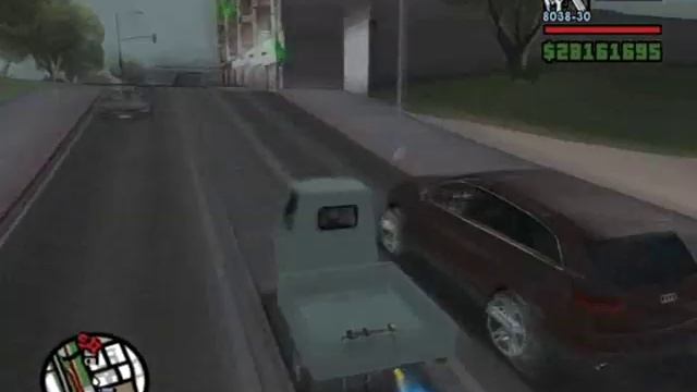 GTA San Andreas Audi Q7 Vs. Piaggio Ape50 смотреть онлайн