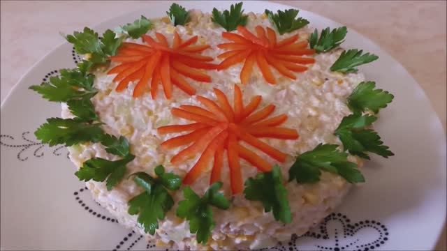 Салат с печенью ТРЕСКИ Рецепт салата ОЧЕНЬ вкусный и быстрый в приготовлении САЛАТ