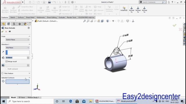 Solidworks Tutorial for Beginners Exercise-12 सीखिए हिंदी में