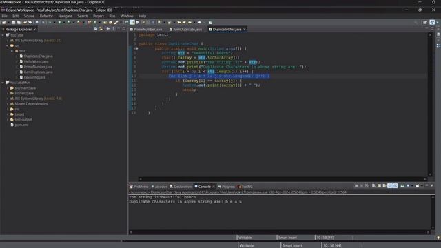 Duplicate Character in String