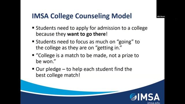 College Admissions 101 webinar