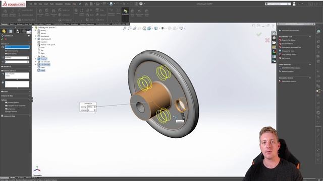 Circular Patterns | SOLIDWORKS 2020 BEGINNER | Chapter 02: Lesson 09 | CSWA COURSE