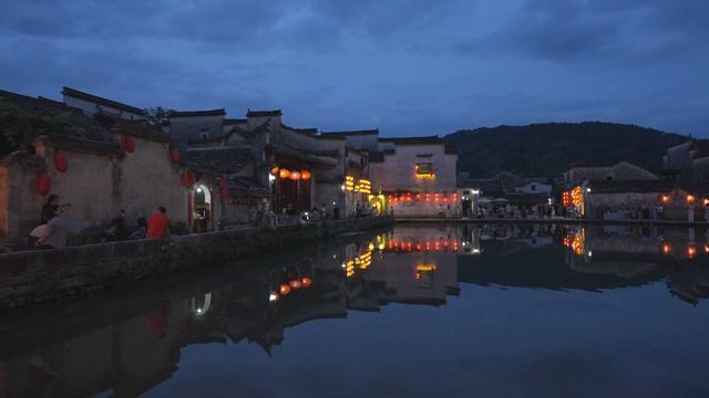 2024再次访问安徽宏村，漫步宏村夜色：探寻古村的静谧与诗意｜4K