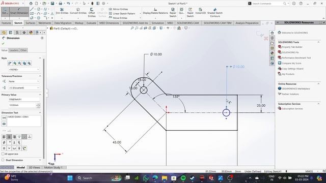 Designing the Handle Support for a Manual Shearing Machine in SolidWorks
