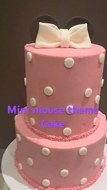 MINI MOUSE CAKE 😍#viral #howto #foodology #cake #shorts #shortsfeed #shortvideo #cakedecorating