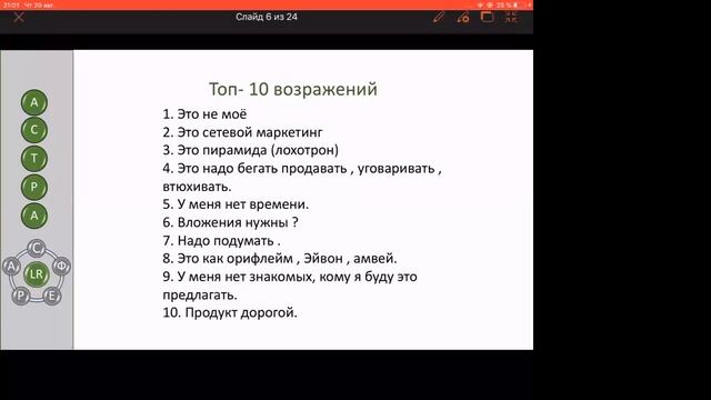 Отработка возражений. Младший лидер группы Лейсан Мибахова из г.Москва