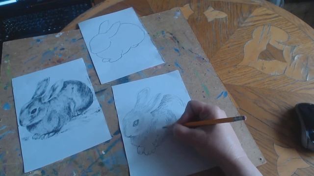 Заєць .Рисунок олівцем.Hare .Pencil drawing.