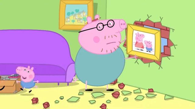 Свинка Пеппа:   Папа вешает фотографию