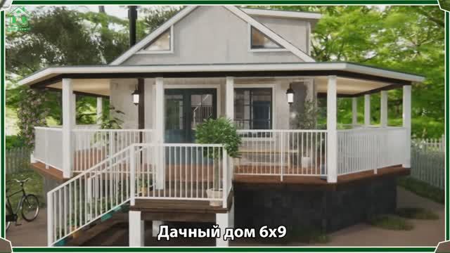 Дачный дом – планировка и интерьер, схема и размеры, вариант (96)
