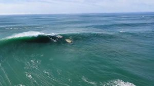 surfing on NAZARE