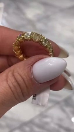 Radiant cut fancy yellow moissanite eternity ring. Email: fenocheaudreyqueries@gmail.com to enquire