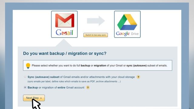 CloudHQ - Gmail to Google Drive - Backup