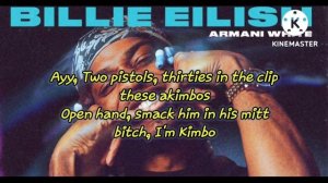 Armani White - Billie Eilish (Offical Lyrics) #lyrics #armaniwhite #music