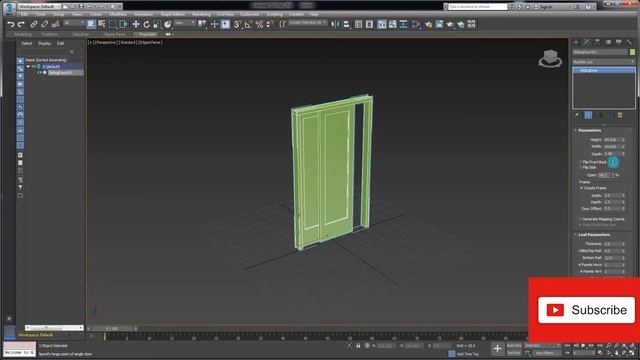 3ds max 2019#12 Creating a Sliding Door #freetutorial