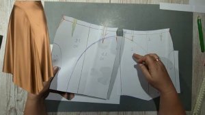 Моделирование. Юбка с подрезными боками. Рукав со вставкой по линии локтя. Выкройка № 1628.