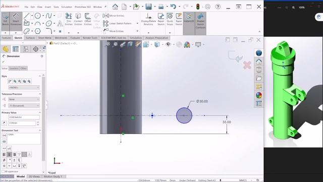 Landing Gear Strut | SolidWorks for Beginners | Landing Gear Assembly Series | 3 of 6