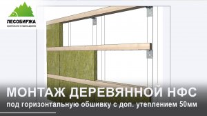 Как сделать фасад каркасного дома, с дополнительным утеплением 50 мм | горизонтально