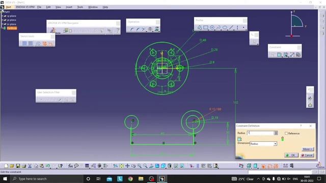 CATIA V5 R21 | 2D SKETCH | BASIC FOR BEGINNER'S | #6