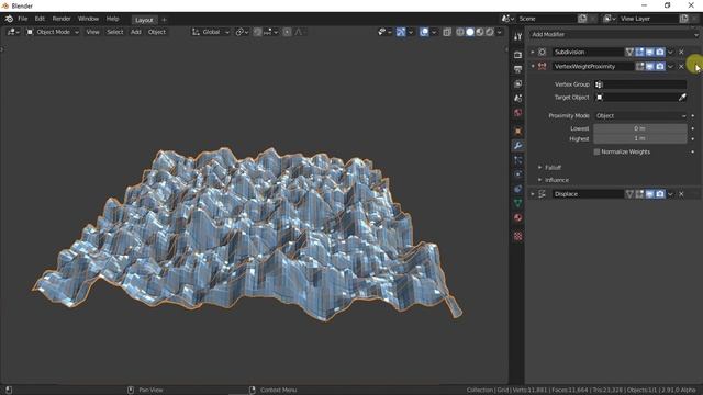 Vertex Weight Proximity Modifier in Blender
