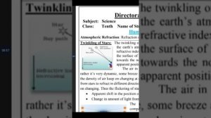 class 10 WS 60 ATMOSPHERIC REFRACTION