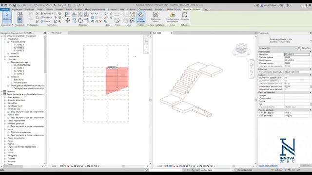 Escalera 4 Tramos - Revit 2020 смотреть онлайн