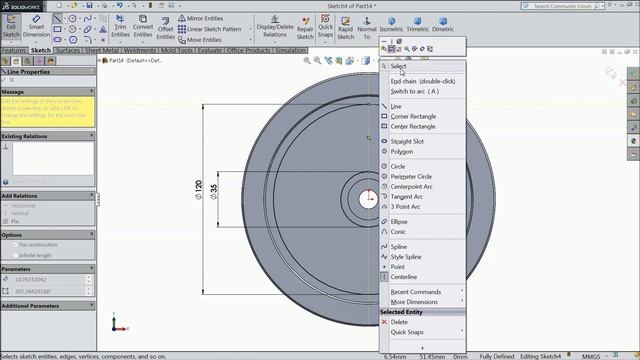 Six Cylinder Radial engine in Solidworks 13.Flywheel