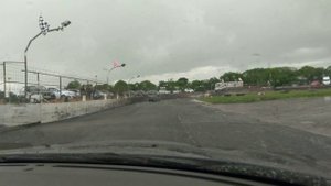 Jaguar S-Type drift oval on board