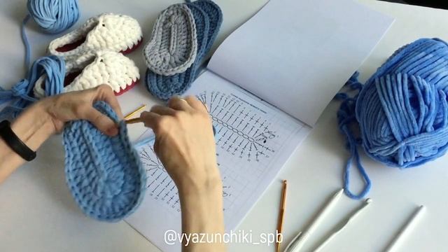 Одинарная подошва на детские тапочки. Crochet slippers смотреть онлайн