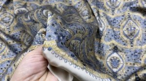 Шёлк бежевого цвета с принтом драгоценные камни 46587